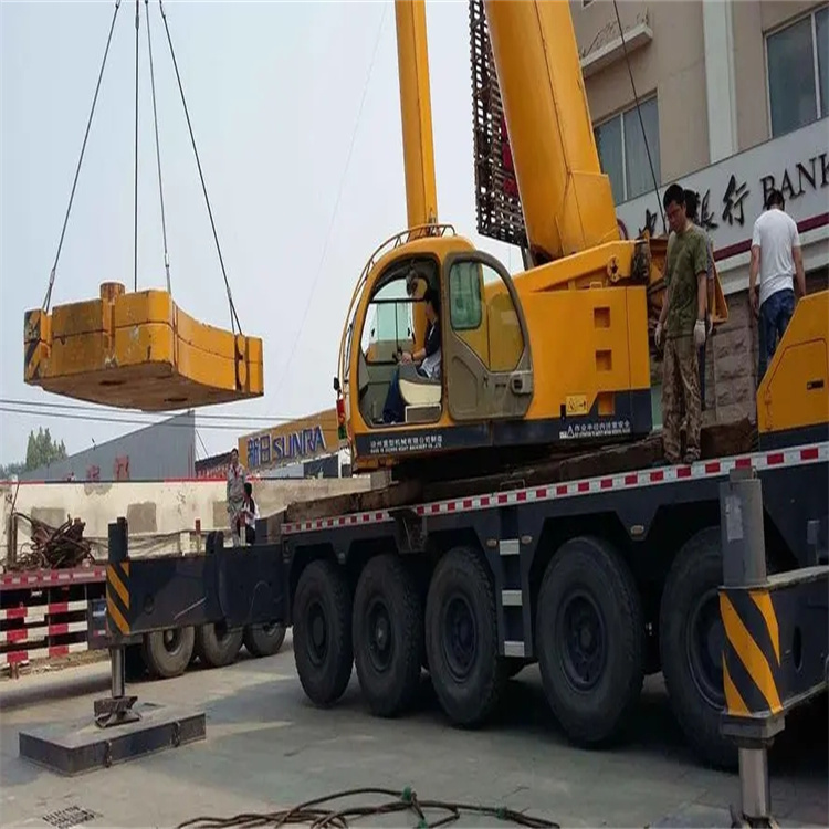 馆陶县当地吊车出租|机器吊装|75吨|工厂搬迁服务